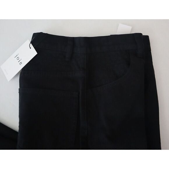 Joie B2294F09195 Women's Sz 6/SM Caviar Black Lierre Wide-Leg Cropped Pants $228 - Picture 12 of 15